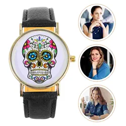 Punk Watch Women's Girls Christmas Gifts Black Bracelet Stainless Steel Ladies Strap Watches