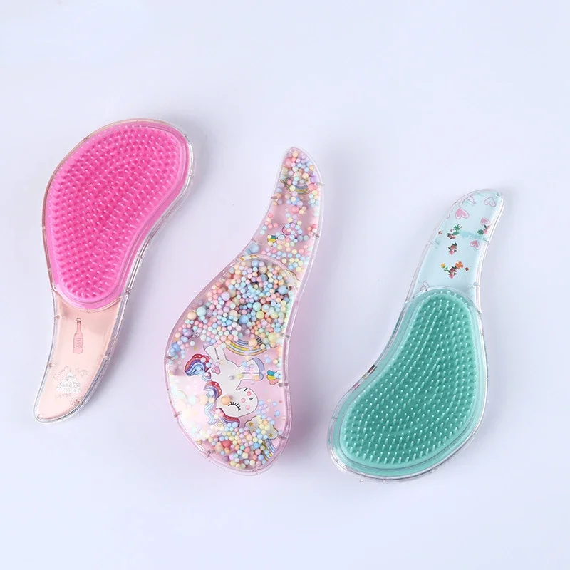 

Детская щетка для волос, Высококачественная Массажная щетка для волос с защитой от узлов, мультяшная детская Милая расческа для парикмахерской, Маленький гребень для ухода за волосами TT