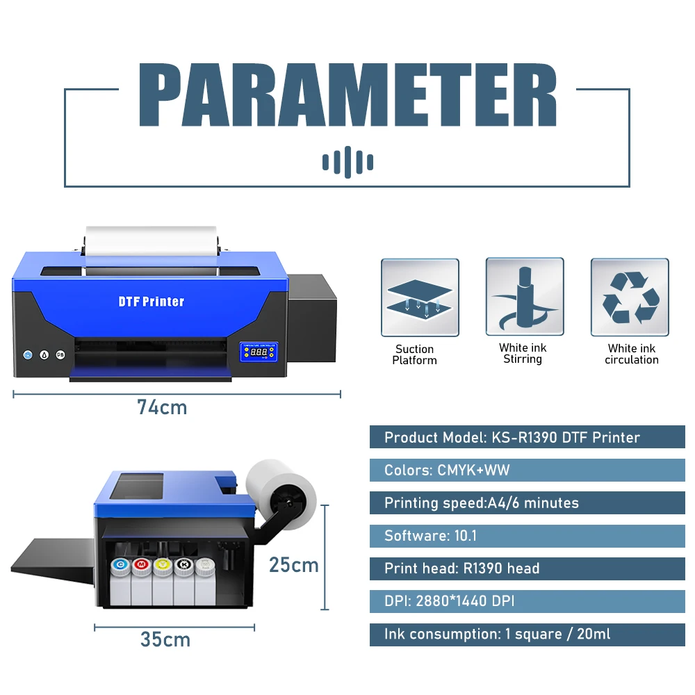 R1390 dtf a3 printer impresora dtf a3 T-shirt Printing Machine a3