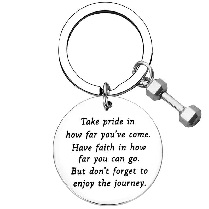 

Fitness Gifts Bodybuilder Keychain Dumbbell Gifts Fitness Trainer Gift Key Rings Gym Workout Jewelry