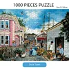 69*51cm Paper Jigsaw Puzzle 1000PCS Dock Town Landscape Painting Educational Entertainment  Adult Children Toys Christmas Gift 2