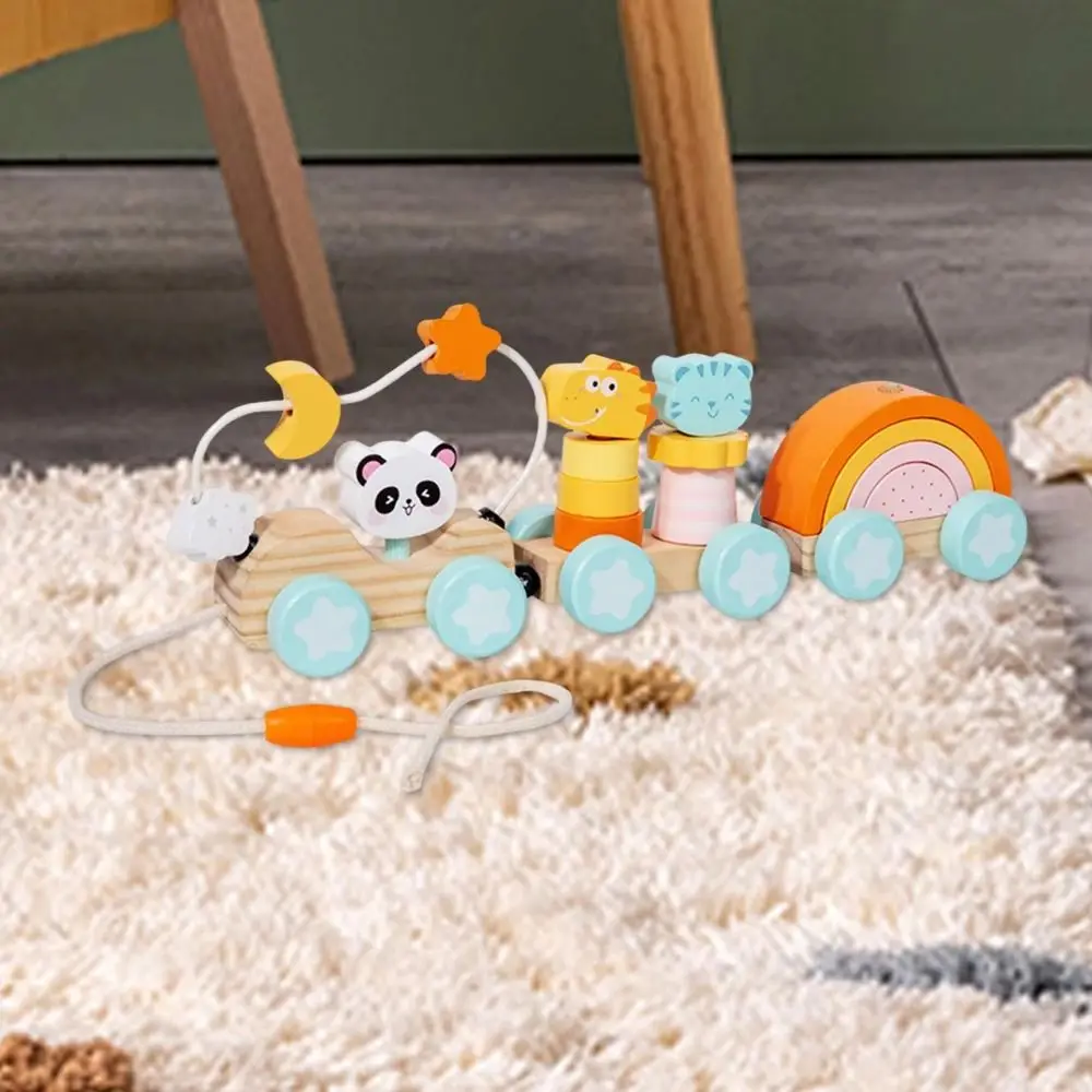 Number/Animal Magnetic Wooden Train Toys Mathematical Operation Exercises Hand-eye Coordination Montessori Number Train Set