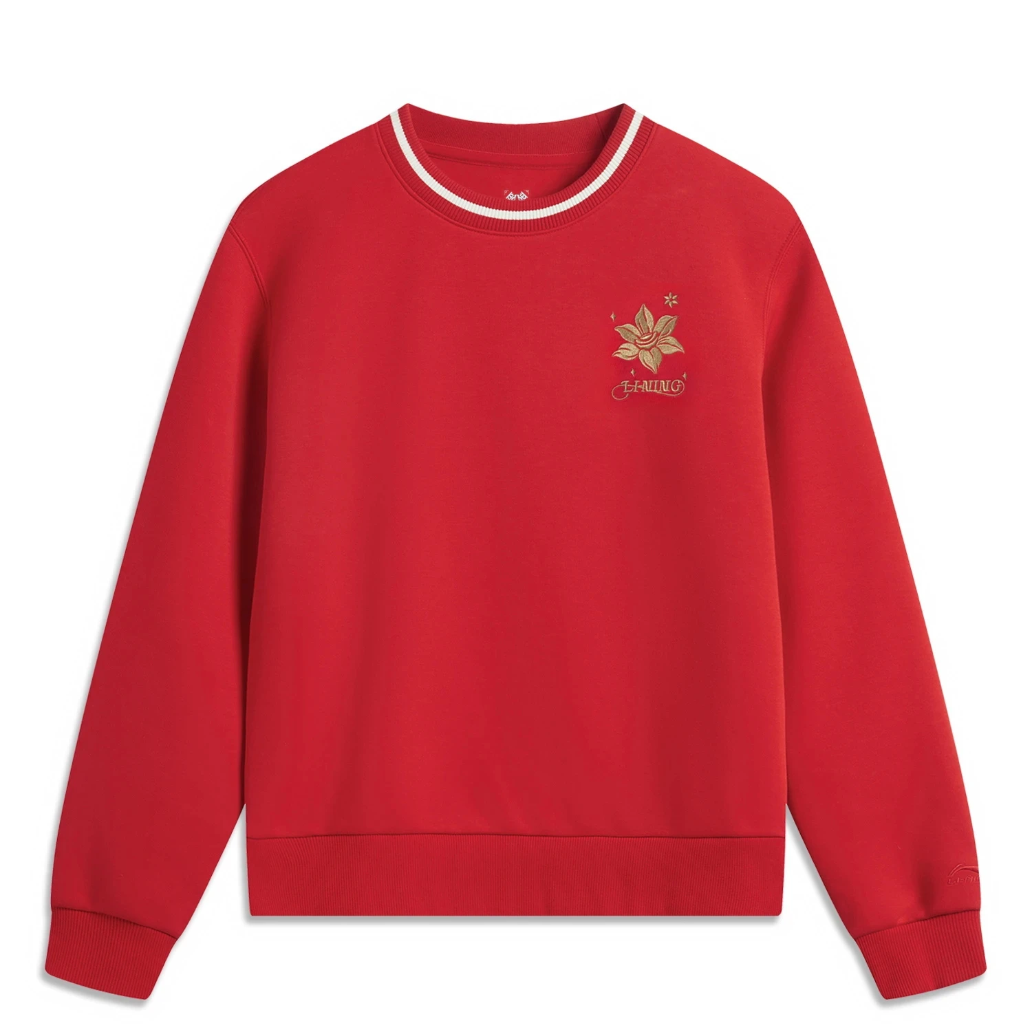 Li-Ning Women Sports Style Sweatshirt Long Sleeve 46%Cotton 42%Polyester 12%Viscose Embroidery LiNing Pullover AWDV182 women workout jackets
