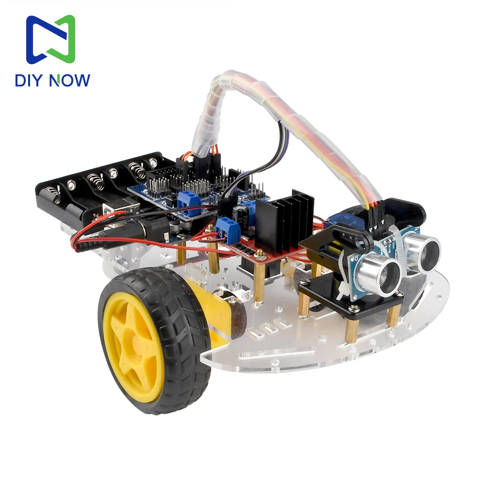 Auto con Sistema di Evitamento Ostacoli a Ultrasuoni, Kit Auto Intelligente Fai-da-Te, Kit Robot Programmabile con Telecomando Compatibile con Arduino - immagine 2