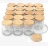 4pcs Clear Glass Candle Jars with Bamboo Lids for Making Candles 6 OZ Empty Candle Tins Bulk Candle Containers 3