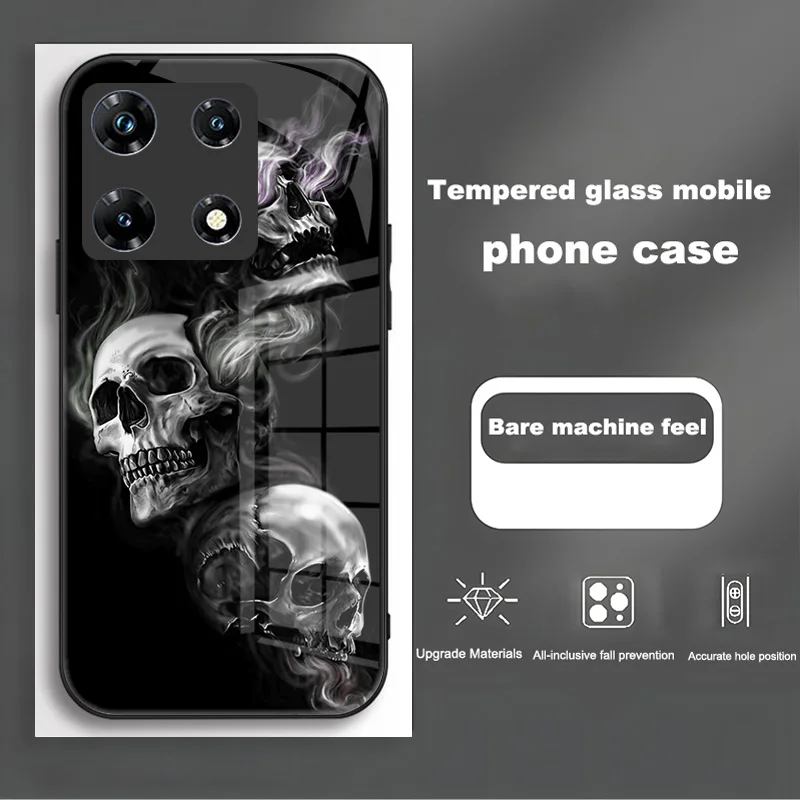Luxury Shockproof Tempered Glass Phone Case Cover