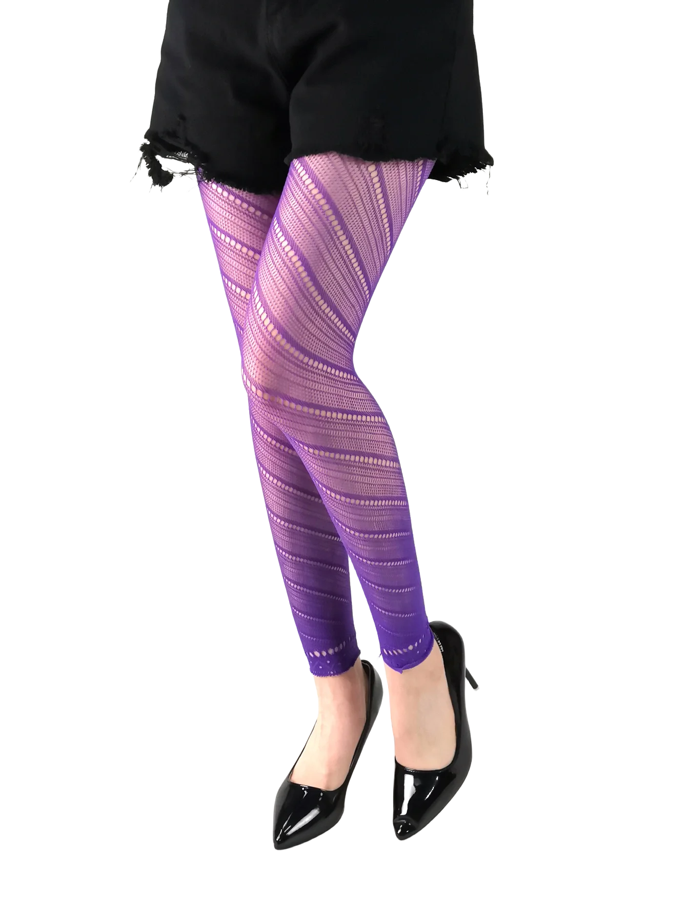 Farbige gemusterte Netzstrumpfhose für Damen mit hoher Taille, fußlose Strumpfhose, Mädchen-Leggings, Strümpfe für 40–75 kg, 150–170 cm, 139/929 – Detail 5