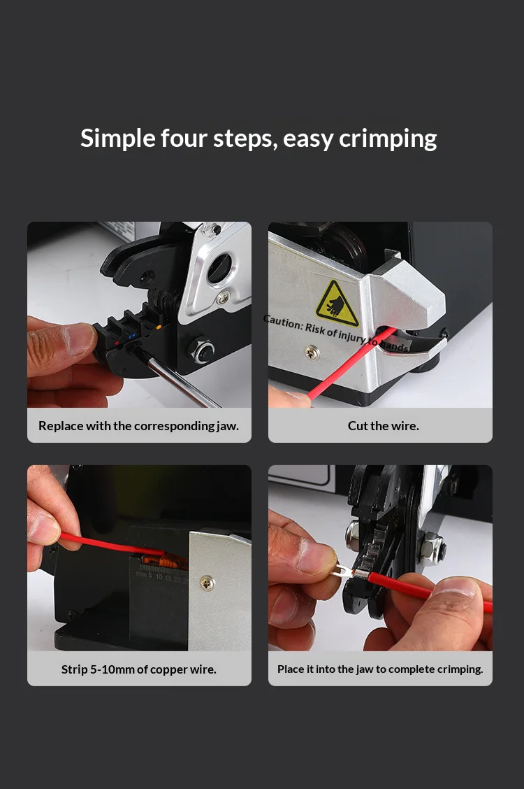 Electric Terminal Crimping Machine EM-6B2BC 0.25-35mm Wire Stripping Cutting Fun