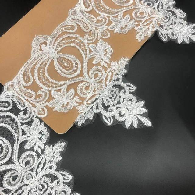 Delicate 1Yard Gold Cording Fabric Flower Venise Venice Mesh Lace Trim  Applique Sewing Craft For Bride Wedding Dresses 22cm - AliExpress