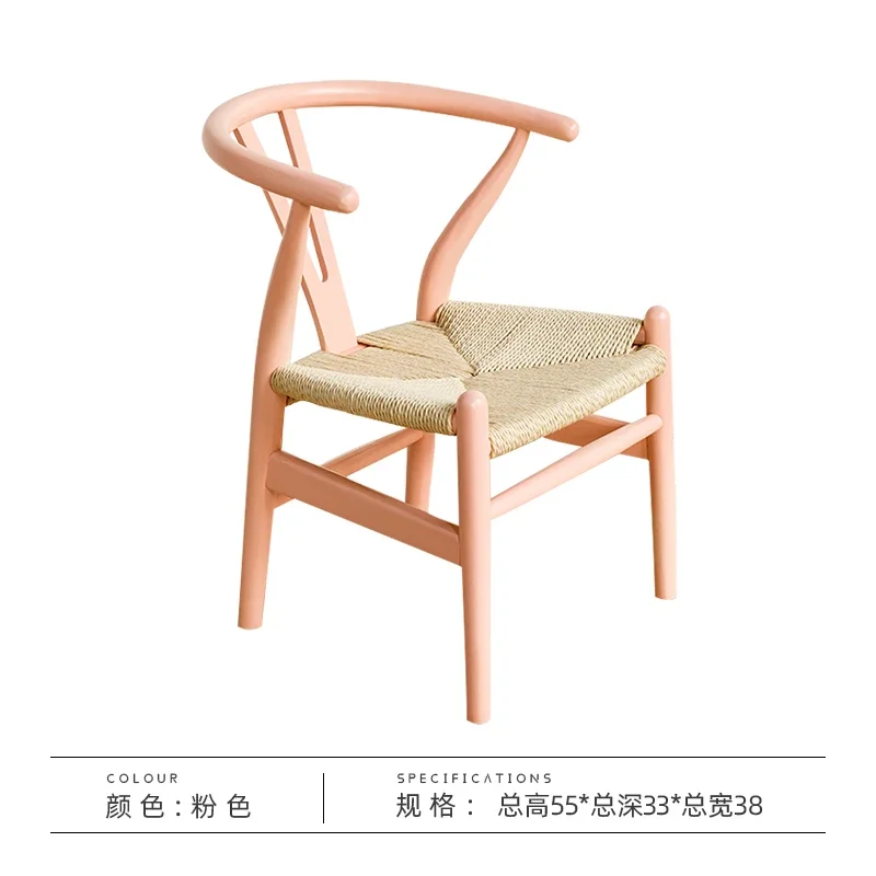 

YY Solid Wood Dining Table Dining Chair Baby Home Learning Small Bench Backrest Y Chair