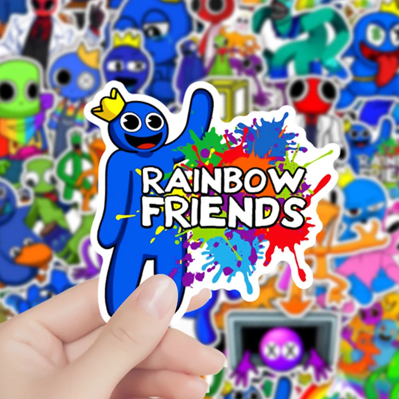 

50PCS Rainbow Friends Game Stickers Graffiti for Car New Cartoon Skateboard Water Cup Decoration Waterproof Phone Sticker Toys