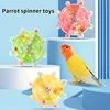 Interactive Bird Cage Toy for Parrots,Rotating Treat Dispenser,Durable Plastic,With Beak Grinding Teeth,for Mental Stimulation 3