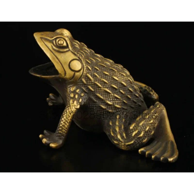 

Collectibles Decorative Old Copper Hand Carved Frog Statue