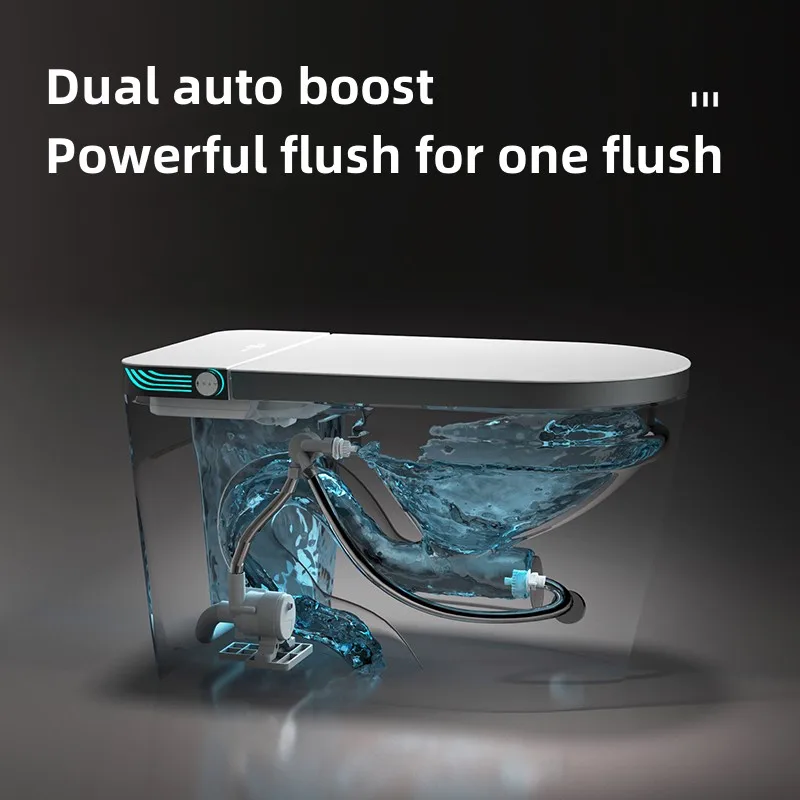 YYHC- Sanitary Ware Modern style Ceramic Floor Mounted One piece bidet smart toilet WC Bathroom Toilet 3