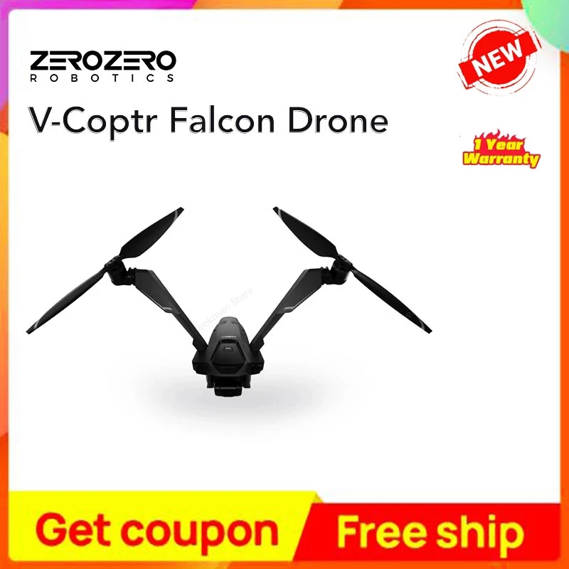 Zero Zero V-Coptr Falcon Drone V-shaped Bi-copter 50 Min Flight Time 3-axis Gimbal Aerial Photography Aircraft vs Hover Camera 2