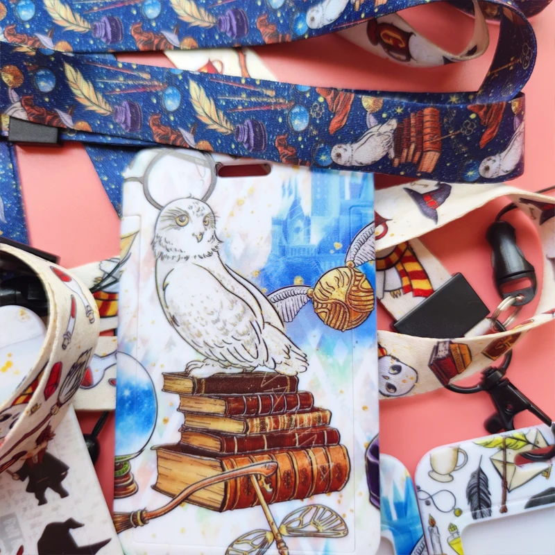 멋진 애니메이션 남자 ID 카드 홀더 매는 밧줄 키 체인 넥 스트랩 ID 배지 홀더 열쇠 고리 개폐식 클립 YOYO 액세서리