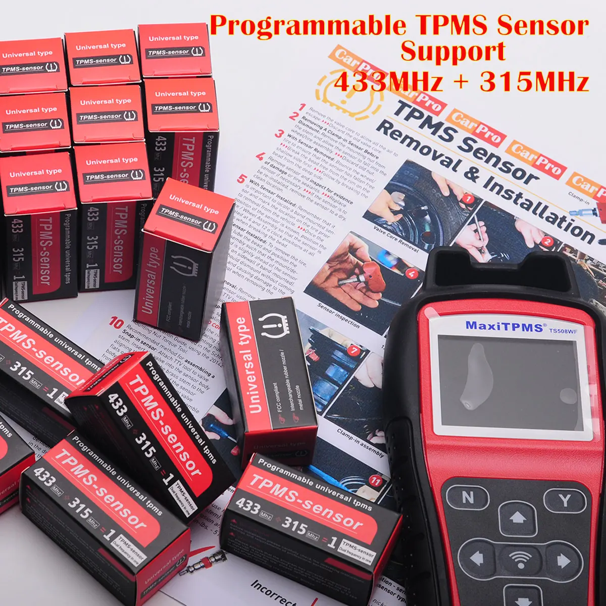 α׷  TPMS ,  α׷, TS501, TS508, TS601, TS608, ITS600E, MK808TS, MK808S-TS, MP808TS, 2 in 1, 433MHz + 315