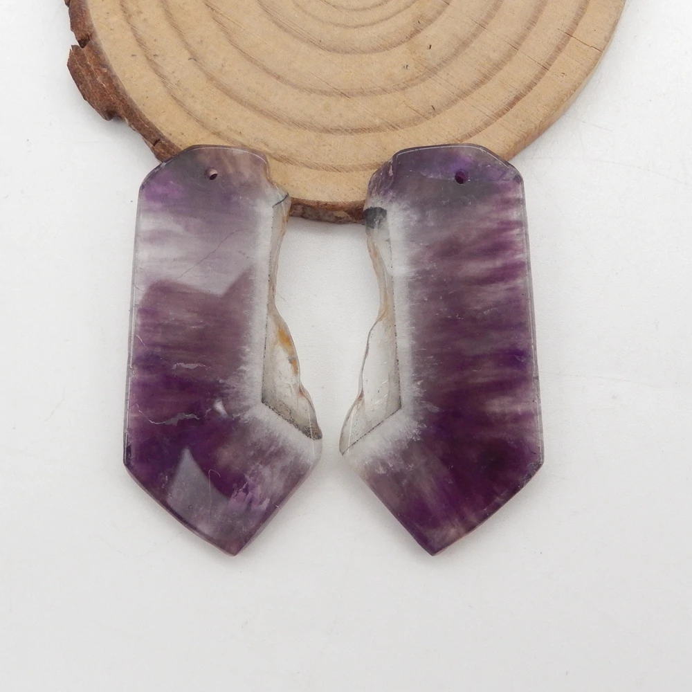 Natural Amethyst Nugget Earrings for Women, Gemstone Earrings Beads for Jewelry Making