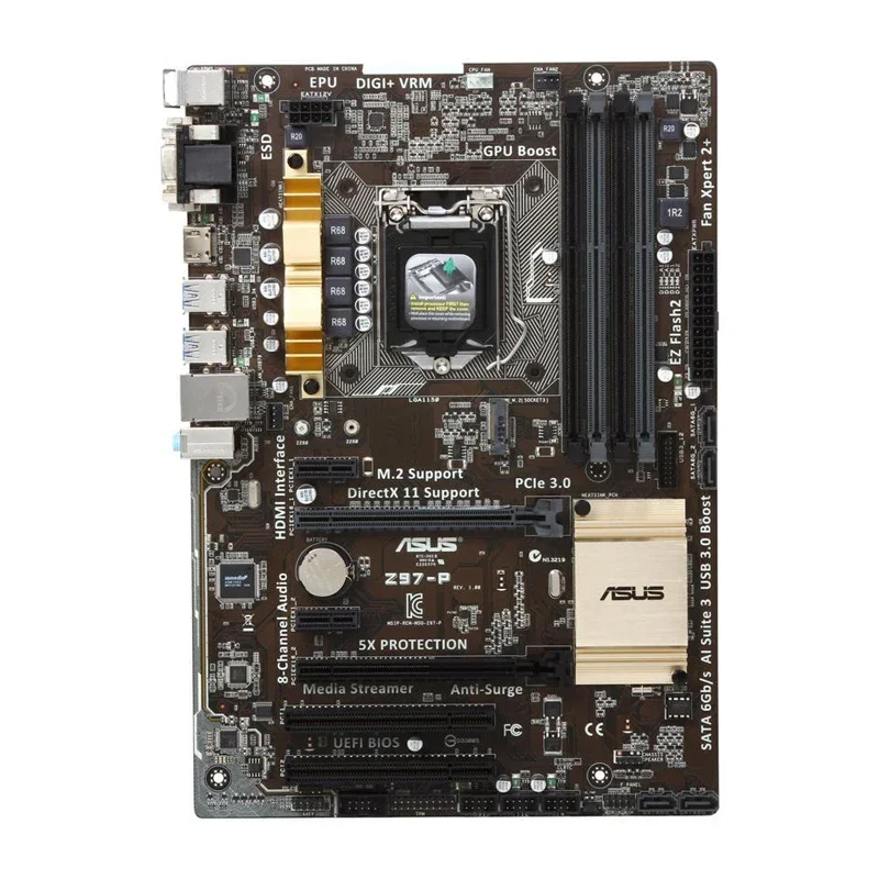 ASUS Z97-P LGA 1150 인텔 Z97 HDMI SATA 6 Gb/s USB 3.0 ATX 인텔 마더보드