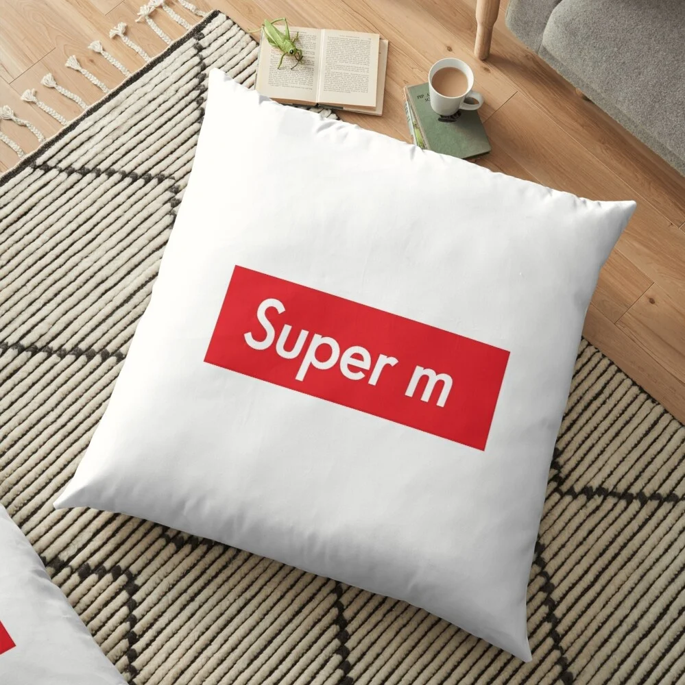 

Super M Pattern Pillow Case Fashion Square Cushion Car Sofa Home Office Decor