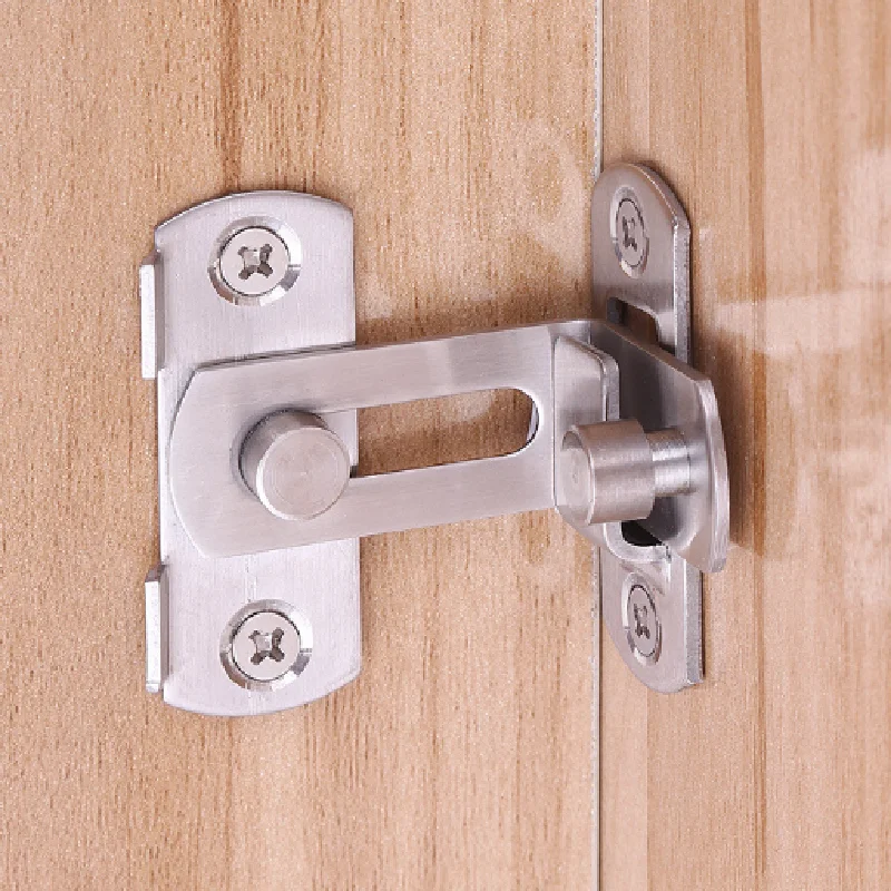 90 Degree Door Buckle Stainless Steel Lock Sliding Door Right Angle Buckle And Window Bathroom Bending Latch door latch
