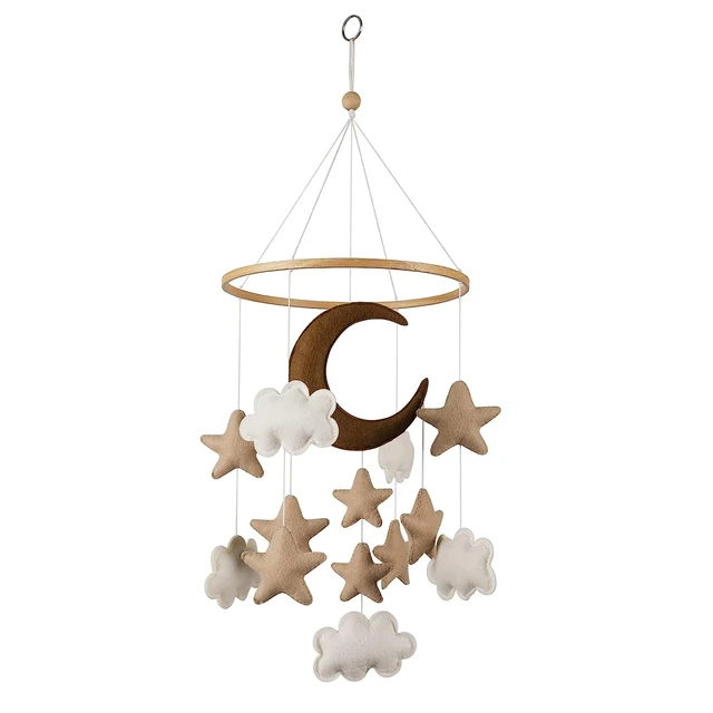 Boucle Baby Mobile Mobile Neutral Mobile Moon and Cloud Baby