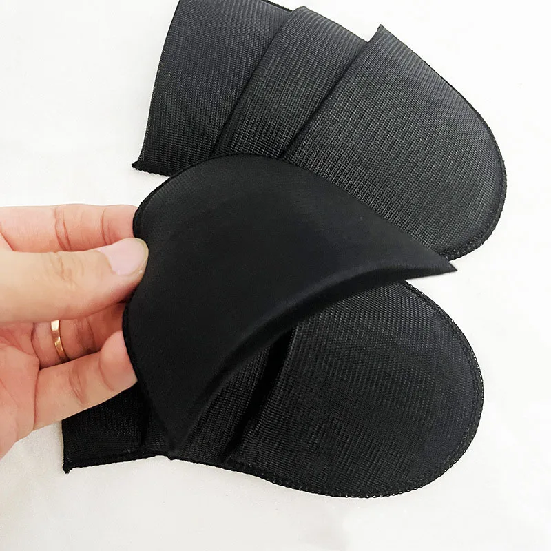 100Pair 10x8.5x0.8cm Small Black Shoulder Pad Soft Pad For Blazer Sewing T-shirt Clothes DIY Decorative Replace Supply