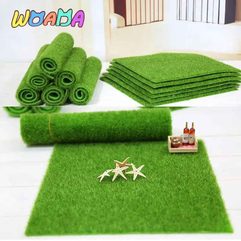 

15cm Grass Mat Green Artificial Lawns Turf Carpets Fake Sod Garden Moss For Dollhouse Decals New