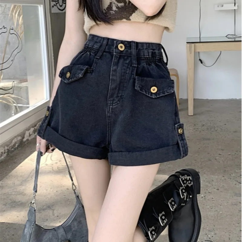 Niche Denim Shorts for Women, Women's Skirt, Denim Skirts, Sports Pants, Women's Apparel, Retro Design, New