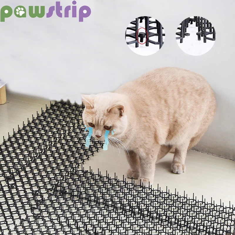 1Pc Anti-Cat Thorn Mat Durable Repellent Deterrent Keep Cat Dog Away Garden Prickle Strips Outdoor Indoor Cat Fence Pet Supplies