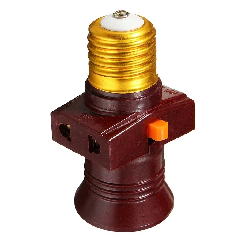 1PCS 111V-240V E27 Screw Bulb Holder Convert To Switch Lamp Socket LED Bulb Adapter Switch Lamp Socket Adapter