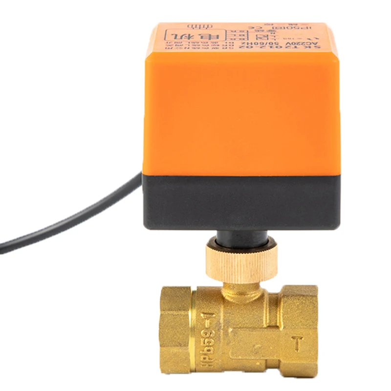 

Motorized Electric 2-way Brass Ball Valve DN15 / DN20 / DN25 AC 220V 2 Way 3 Wire -with Actuator Cable For Gas Water Oil
