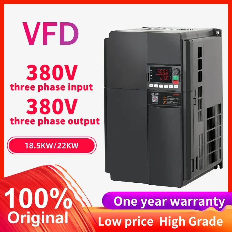 

18.5KW 22KW SU900 VFD High power Variable Frequency Drive 3 Phase Speed Controller Inverter Motor frequency converter