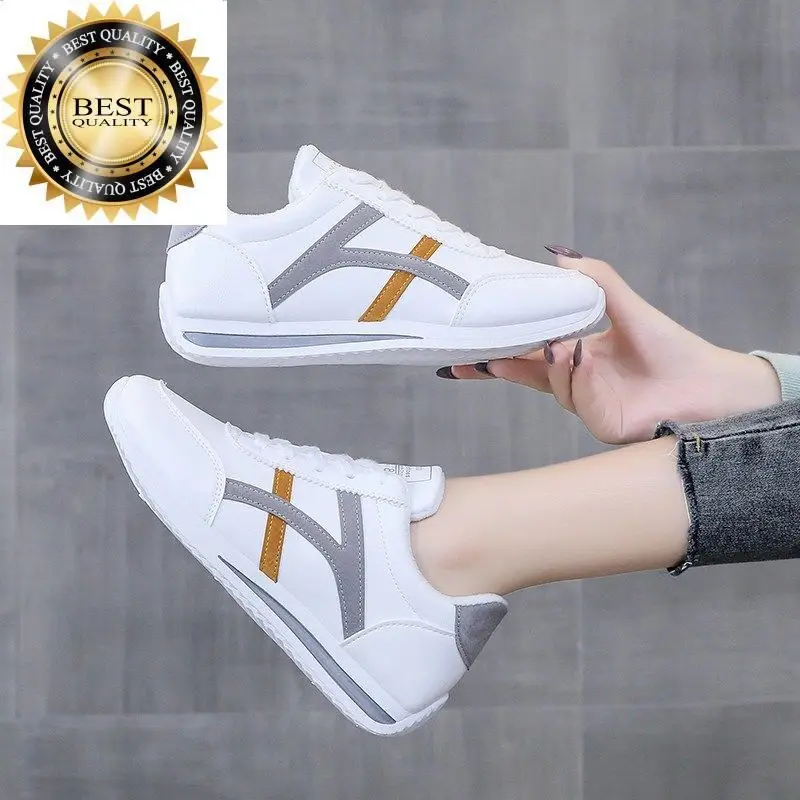 

Женские кроссовки из ПУ кожи, белые спортивные кроссовки на плоской подошве, Повседневные Удобные дышащие, весна 2023