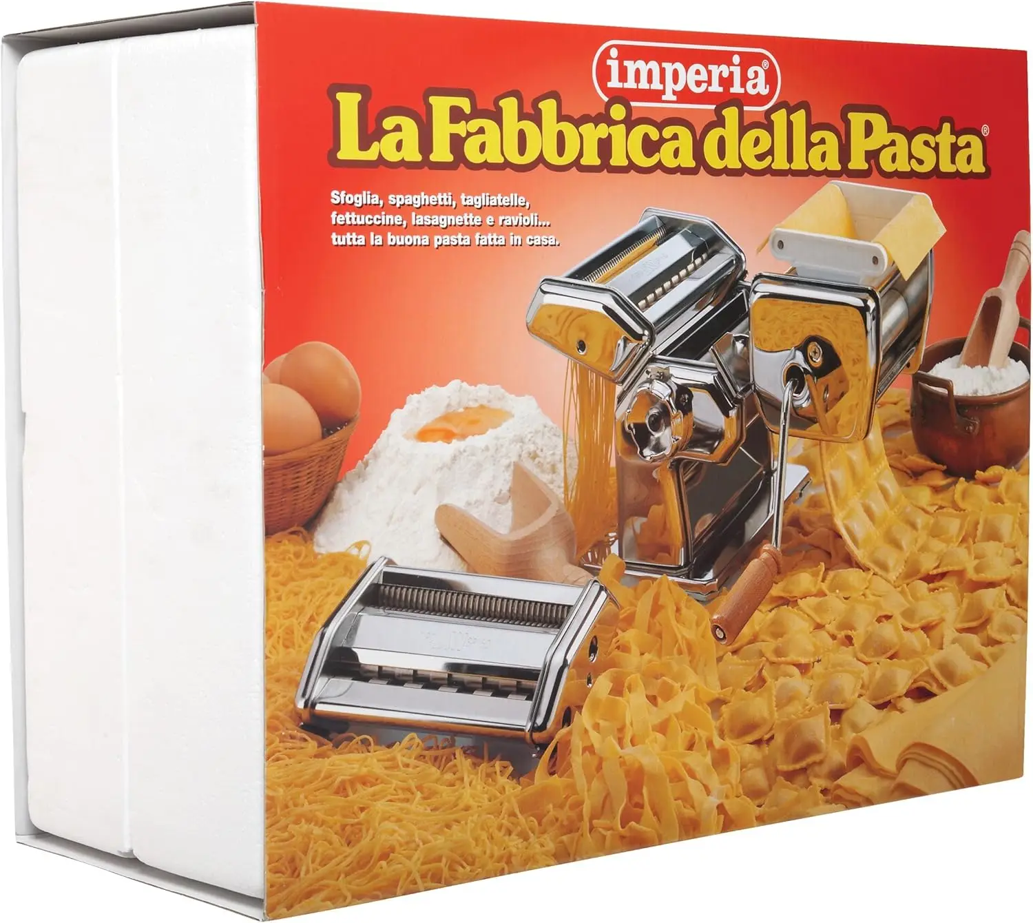 Pasta Maker Machine- Deluxe 11 Piece Set w Machine, Attachments, Recipes and Accessories-Made in Italy, Make Authentic Homemad