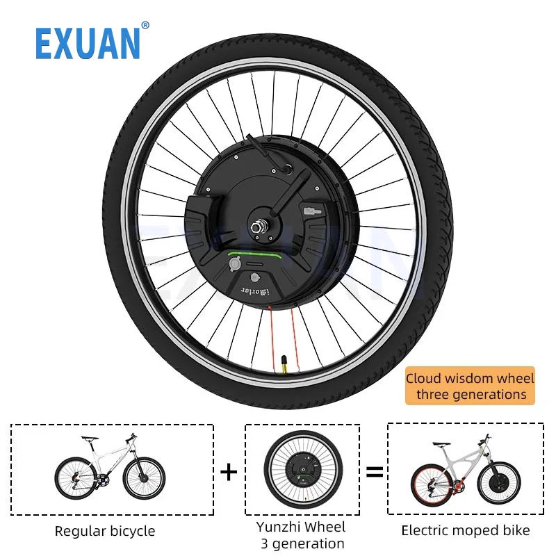 Intelligent Micro Power Wheel Bicycle Retrofitting Electric Power Bicycle Lithium Battery Front Drive Integrated Wheel micro pa50 pa50 intelligent shortwave high frequency power amplifier swr meter