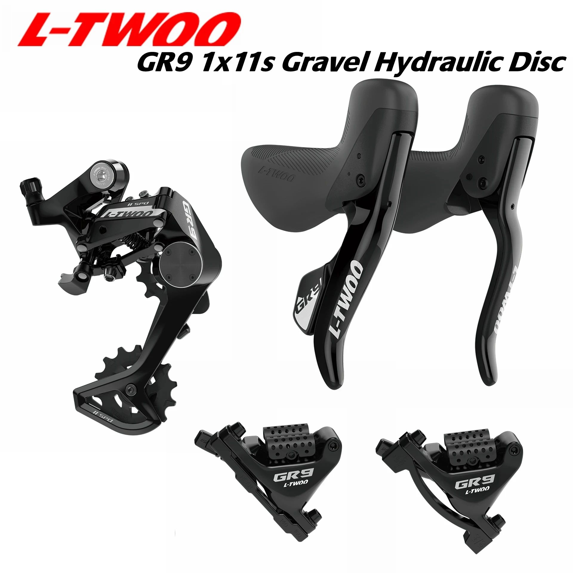 LTWOOGR9Disc1x11sRoadHydraulicDiscBrakeGravelGroupsetCarbon