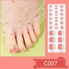 Semi Cured Toenail Wraps 32Tips Fashion Color Long Lasting Full Cover Nail Gel Sticker Wraps Manicure Nail Sticker Press On Nail 2