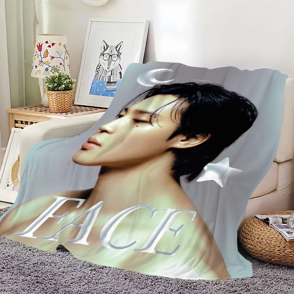 Blanket Flannel singer warm comfort  soft plush blanket for J-Jimin sofa idol living room Kpop office bedroom travel gift 2