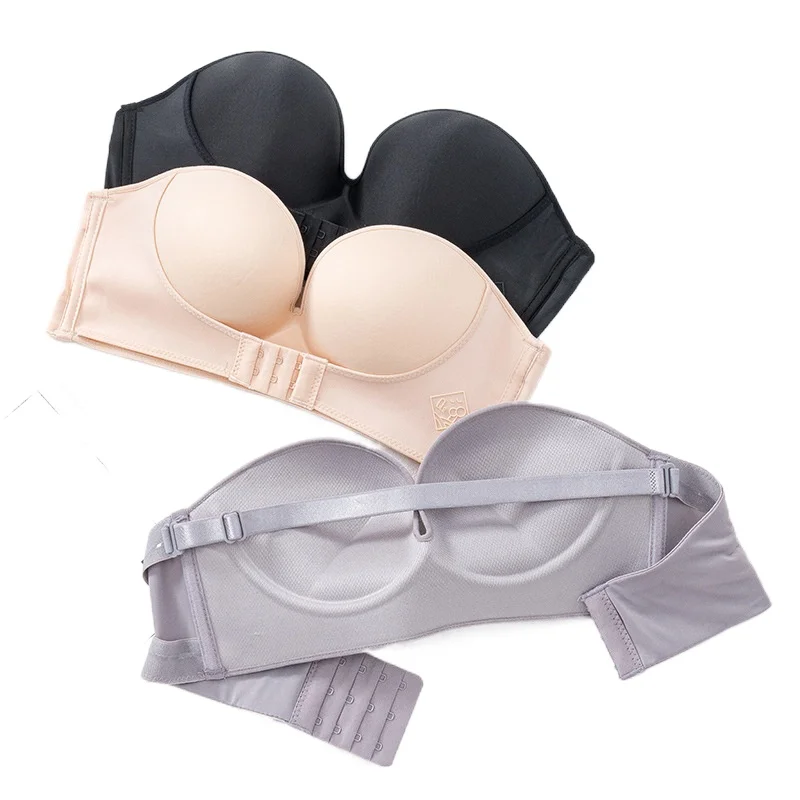 Comprar Sujetadores sin tirantes para mujer, lencería Sexy, sujetador  Invisible con espalda descubierta, ropa interior sin costuras para boda,  aro push-up