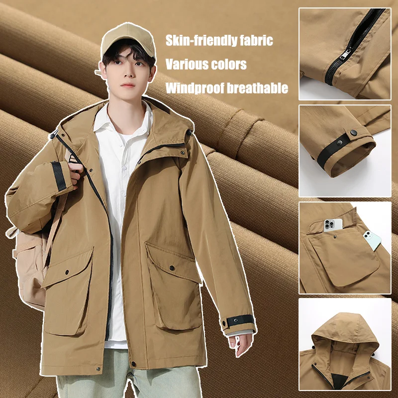 Autumn Men's Windbreaker Jacket Classic Fashion Overcoat Trend Coats Men Casual Windproof Jackets High-Quality Hooded Jacket 8XL