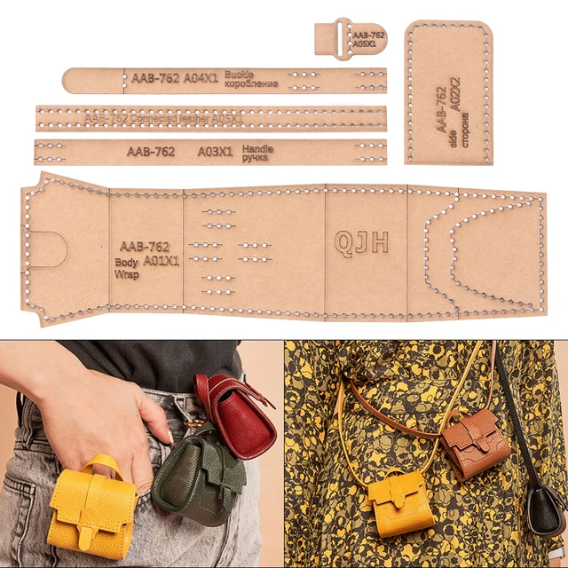 Strumenti in pelle fatti a mano fai da te modelli di carta Kraft Mini  portafogli borse