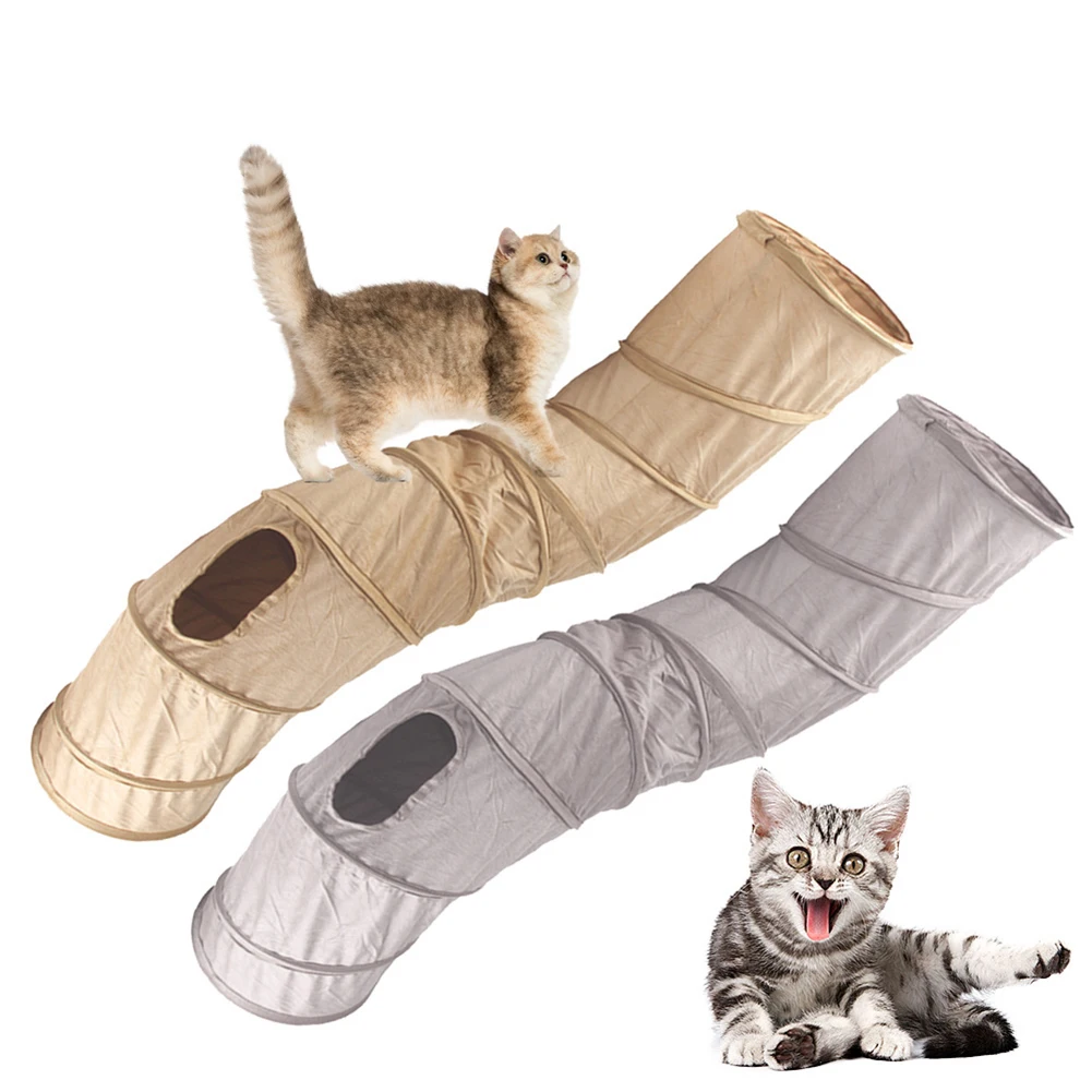 

Cat Tunnel Tube Collapsible S-Shape Excerise Pet Tunnel Interactive Toy For Indoor Cats Rabbit Puppy Guinea Pig Rabbit