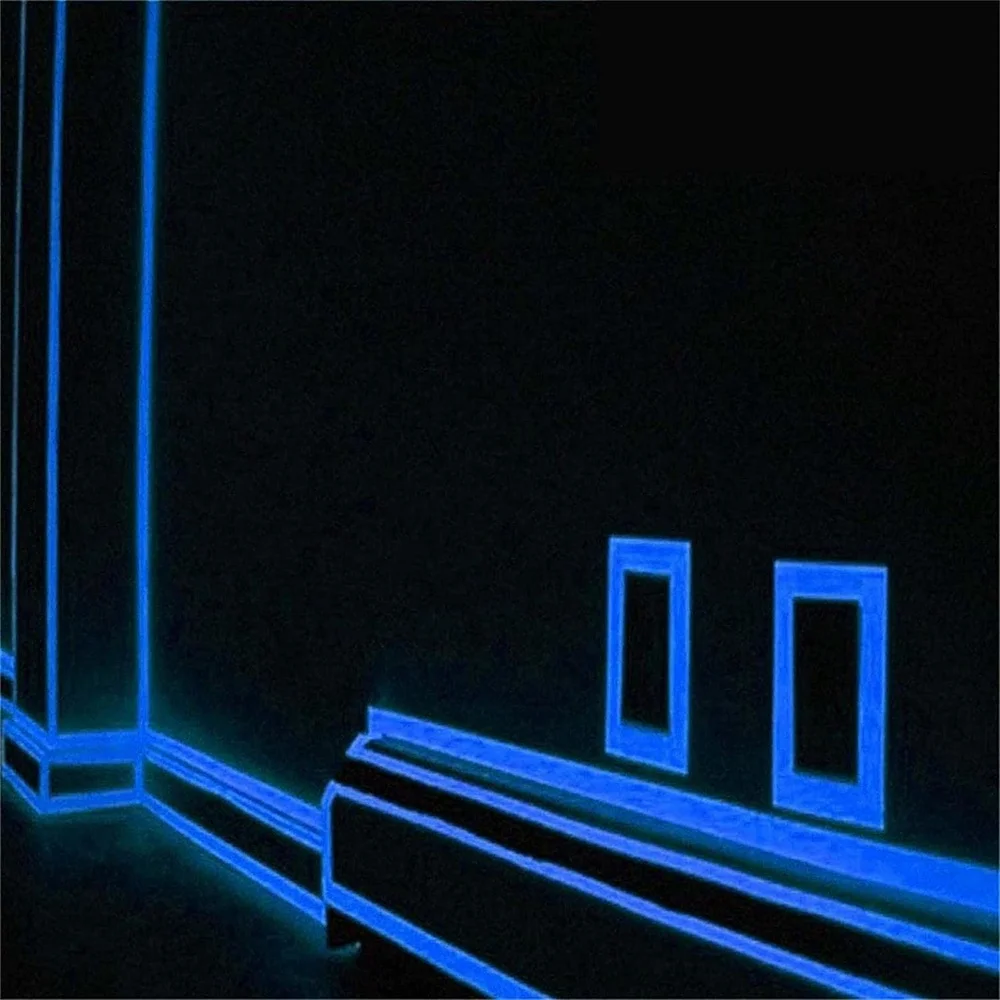 1cm/1.5cm/2cm/2.5cm/3cm/5cm*5m Glow in Dark Tapes Adhesive Safety Stickers Waterproof Photoluminescent Film Step Stairs