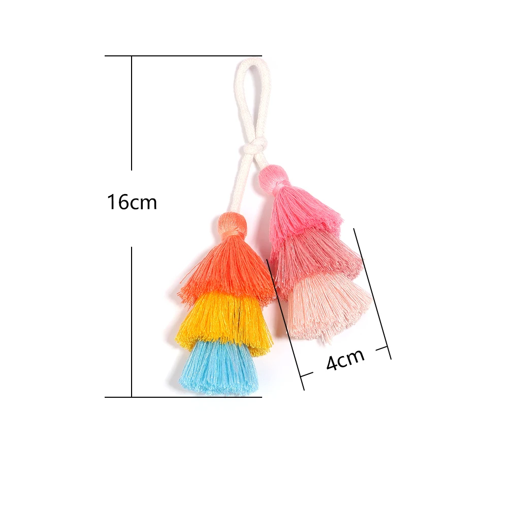 1 Piece 3 Color Double-end Tassel Long Rope Chunky Tassels for Garment Bags Key Chain DIY Decoration Jewelry Making Accessories
