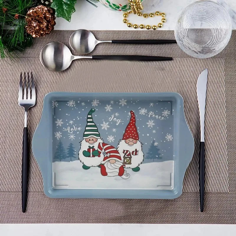 Vintage Christmas Snack Plates and Serving Trays for Holiday Treats Versatile Dishes for Desserts Festive Home Kitchen Decor