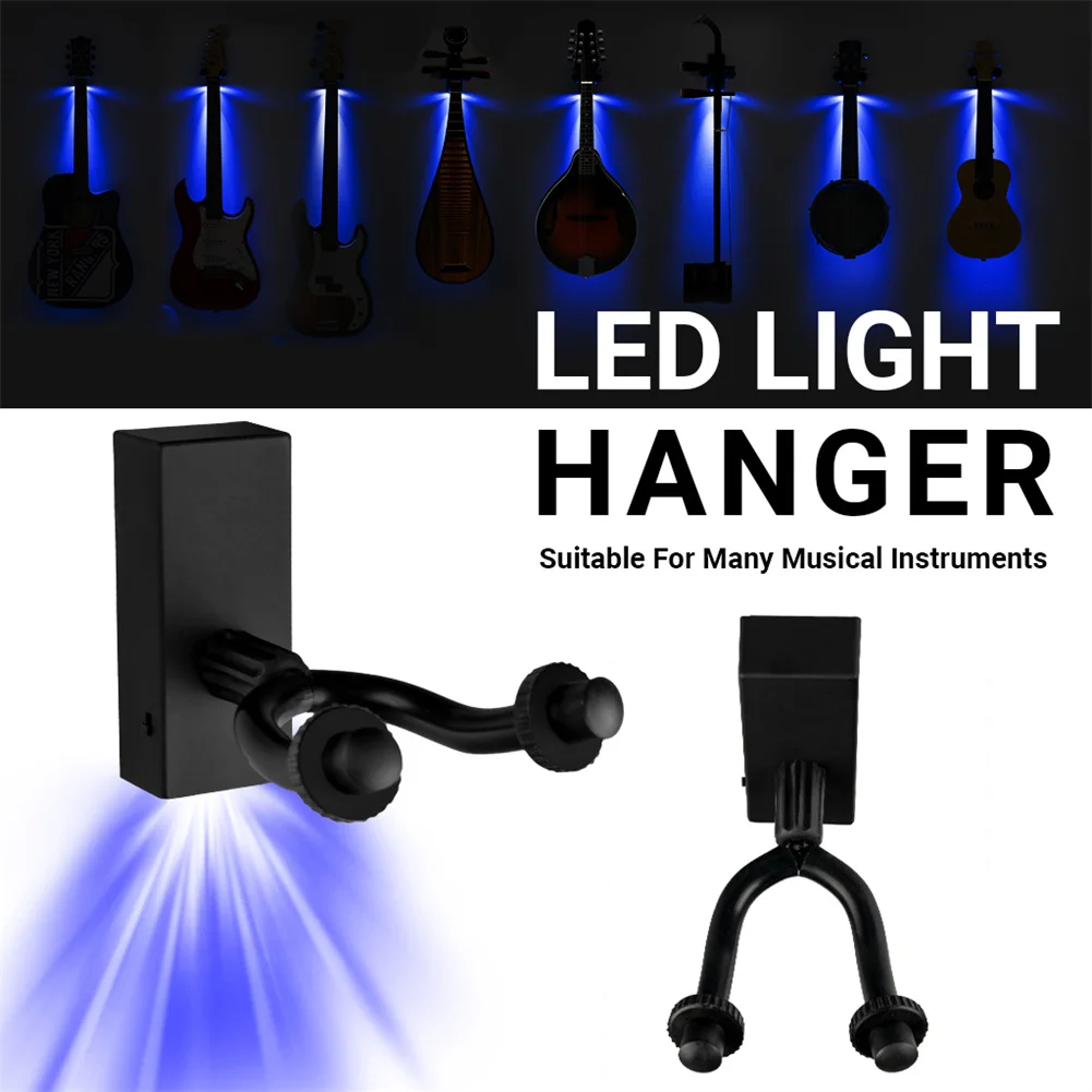 Guitar Accessories LED Guitar Hanger Stand Wall Mount Hook Holder For