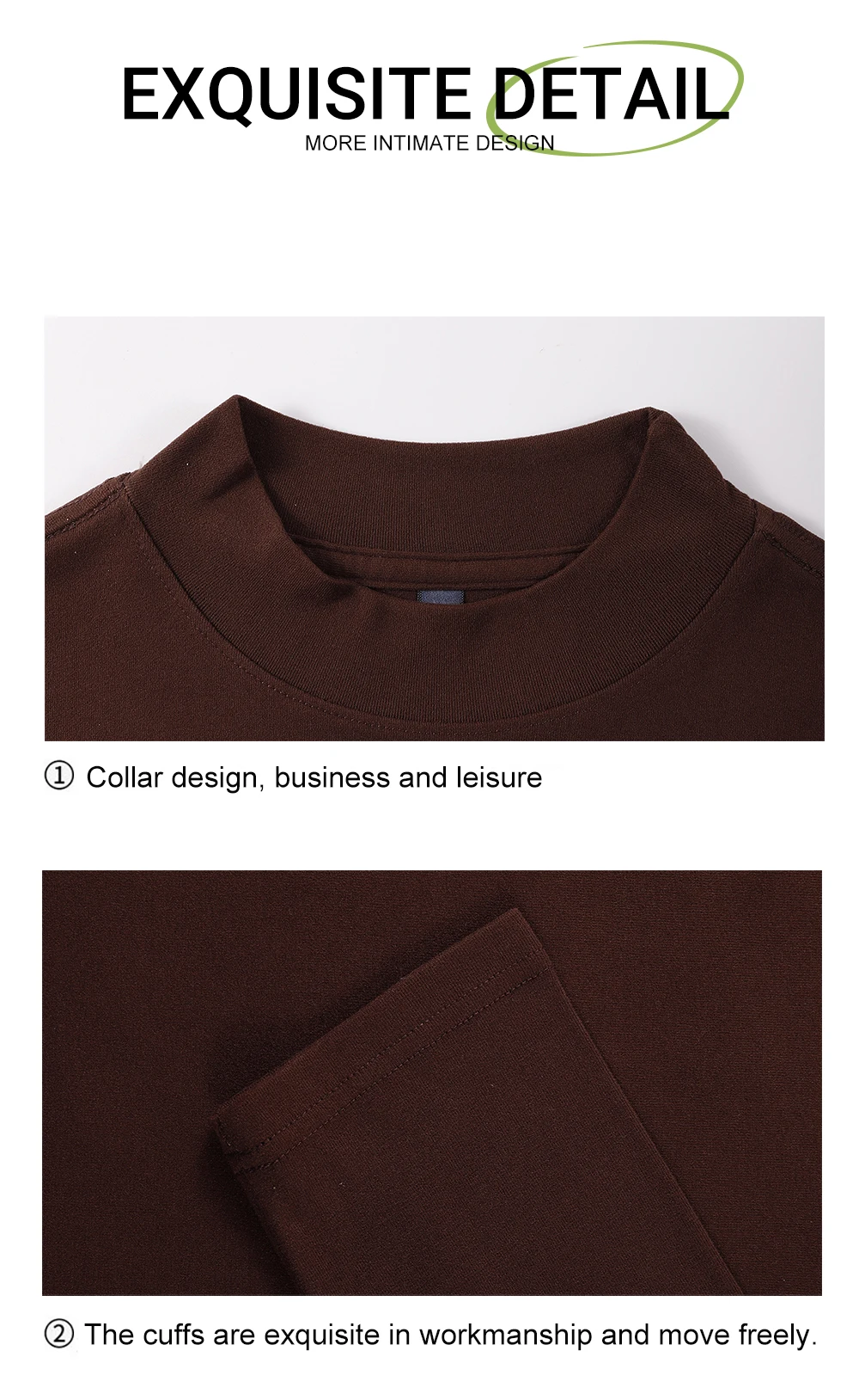 Damen-Unterhemd für Herbst und Winter, solides Samt-Fleece-T-Shirt, warm, halbhoher Ausschnitt, Basisschicht, Basics, langärmeliges Hemd – Detail 6