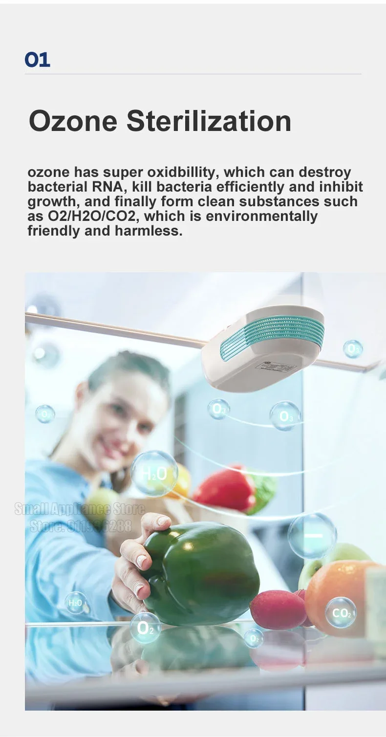 MORPHY RICHARDS Refrigerator Deodorizer Purifier Ozone Sterilization Deodorization Cleaner 2500mAh Rechargeable MR2060