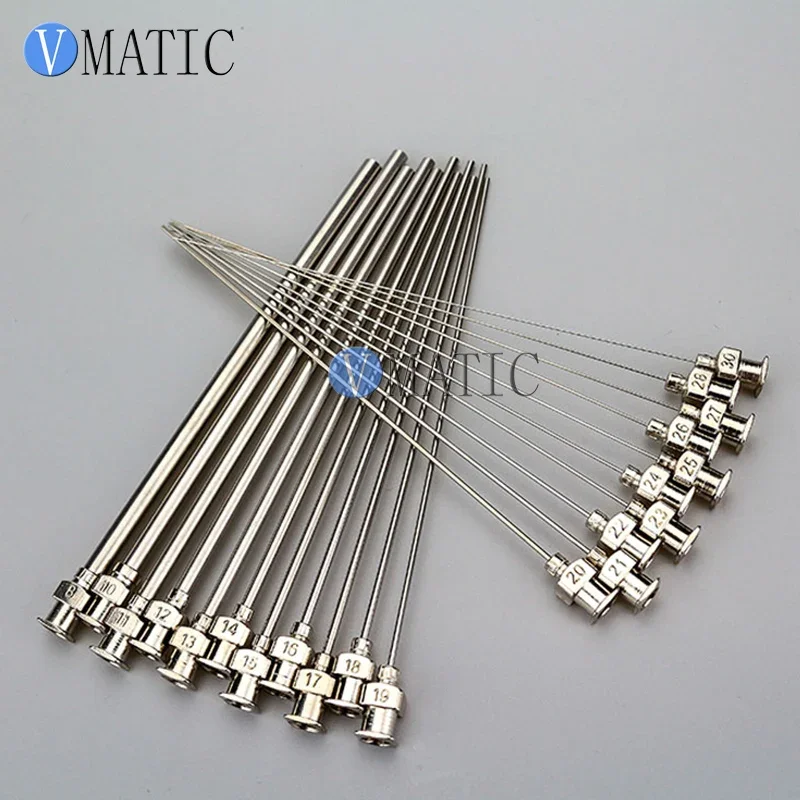 Precision All Metal Tips Tube Length 10cm 100mm Blunt Stainless Steel 10Pcs Dispensing Needles Syringe Needle Tips
